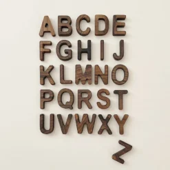 Odin Parker Uppercase Walnut Alphabet Set