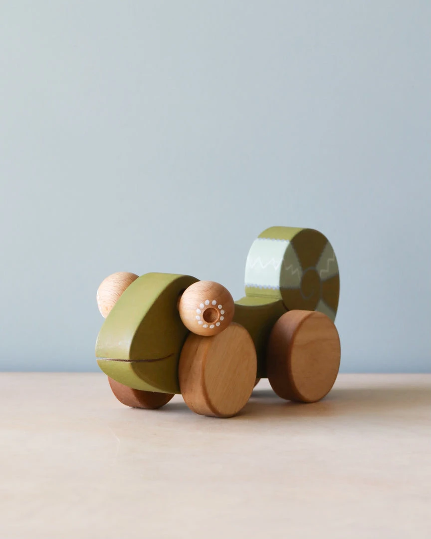 Friendly Toys Handmade Chameleon Push And Pull Toy *New* 4 Friendly Toys Handmade Chameleon Push And Pull Toy *New*