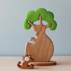 Odin Parker Handmade Wooden Tree With Monkey