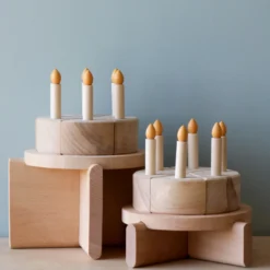 Odin Parker Exclusive Handmade Wooden Birthday Cake With Pedestal *New*