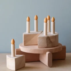 Odin Parker Exclusive Handmade Wooden Birthday Cake With Pedestal *New*