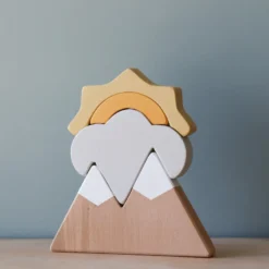 L And Wood Handmade Wooden Mountain Puzzle And Stacker *New*