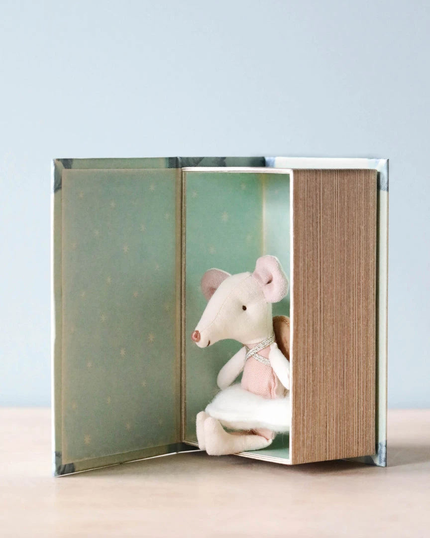 Maileg Angel Mouse In Book 3 Maileg Angel Mouse In Book