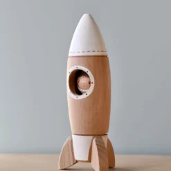 Wee Playful Sales 4 Vendor-unknown Handmade Wooden Rocket & Astronaut