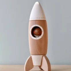 Vendor-unknown Handmade Wooden Rocket & Astronaut