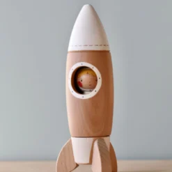 Vendor-unknown Handmade Wooden Rocket & Astronaut