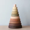 Sabo Concept Wooden Pyramid Stacker - Olive