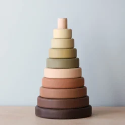 Sabo Concept Wooden Pyramid Stacker - Olive