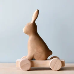 Odin Parker Exclusive *New* Handmade Wooden Bunny Push Toy With Built-In Magnets
