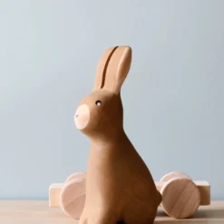Odin Parker Exclusive *New* Handmade Wooden Bunny Push Toy With Built-In Magnets