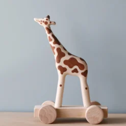 Odin Parker Exclusive *New* Handmade Wooden Giraffe Push Toy With Built-In Magnets