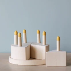 Odin Parker Exclusive *New* Handmade Wooden Vanilla Cake With Candles