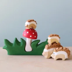 Odin Parker Hedgehog Family & Mushroom Set