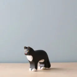 Forest Melody Handmade Wooden Black Cat *New*