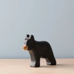 Forest Melody *New* Handmade Wooden Black Bear Family