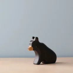 Forest Melody *New* Handmade Wooden Black Bear Family