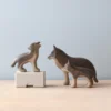 Forest Melody *New* Handmade Wooden Wolves
