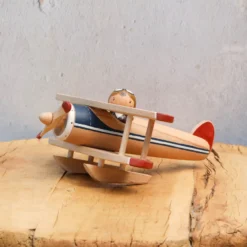 Gnezdo Handmade Wooden Airplane With Pilot