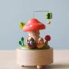 Wooderful Life Mini Wooden Mushroom & Hedgehogs Music Box