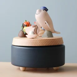 Wooderful Life Wooden Beluga Music Box *New*