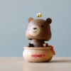 Odin Parker Wooden Honey Bear Bobblehead *New*