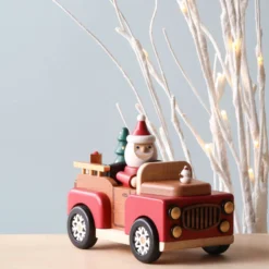 Wooderful Life *New* Santa-mobile Music Box