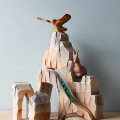 Bumbu Toys Handmade Wooden Mountain Cliff Scene