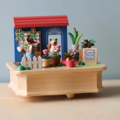 Wooderful Life Wooden Fox Gardener Music Box