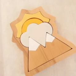 L And Wood Handmade Wooden Mountain Puzzle And Stacker *New*