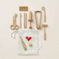 Wee Playful Sales 14 Poltora Handmade Wooden Medical Kit *New*