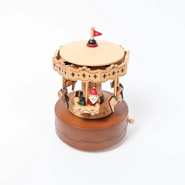 Wooderful Life *New* Christmas Carousel Music Box 6 Wooderful Life *New* Christmas Carousel Music Box