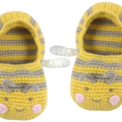 Albetta *New* Organic Baby Booties And Rattle - Bee