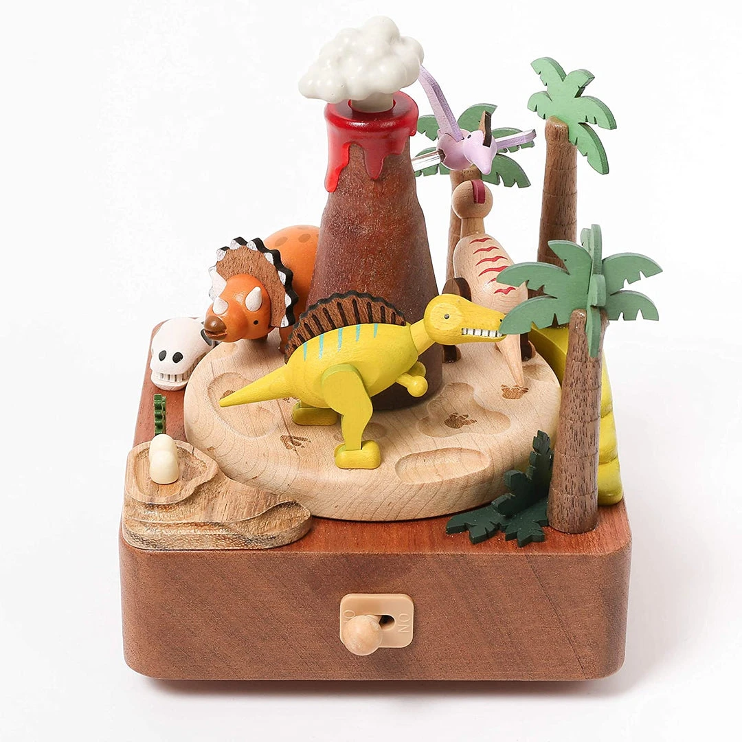 Wooderful Life Wooden Volcano & Dinosaur Music Box 4 Wooderful Life Wooden Volcano & Dinosaur Music Box