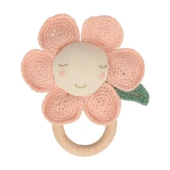 *New* Meri Meri Daisy Baby Booties & Rattle 9 *New* Meri Meri Daisy Baby Booties & Rattle