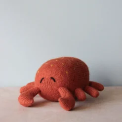 Hand-Knit Crab Stuffed Animal