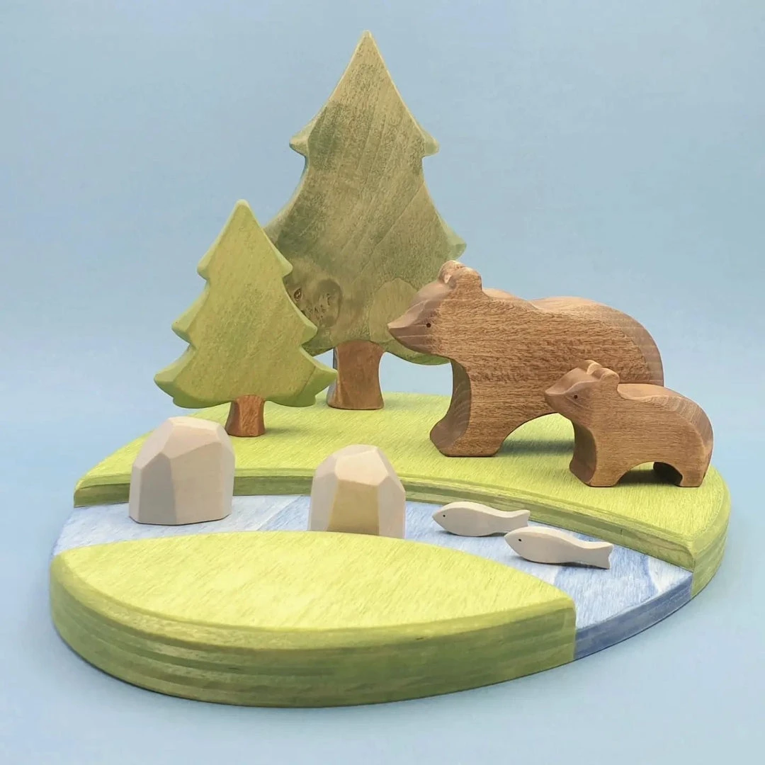 Brin D'Ours | Handmade Wooden Bear River Set 4 Brin D'Ours | Handmade Wooden Bear River Set