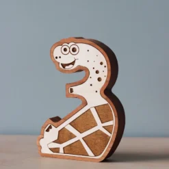 Circle Solid *New* Wooden Animal Numbers (0-9) - Made In USA