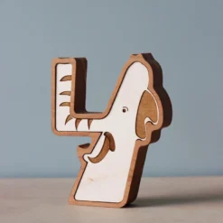 Circle Solid *New* Wooden Animal Numbers (0-9) - Made In USA