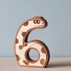 Circle Solid *New* Wooden Animal Numbers (0-9) - Made In USA