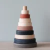 Sabo Concept *New* Wooden Pyramid Stacker - Terracotta 2 Sabo Concept *New* Wooden Pyramid Stacker - Terracotta