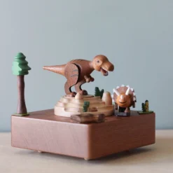 Wooderful Life Wooden Dinosaur Music Box *New*