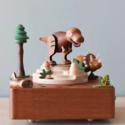 Wooderful Life Wooden Dinosaur Music Box *New*