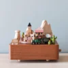 Wooderful Life *New* Wooden Train Music Box - Western Town