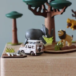 Wooderful Life *New* Pre-order: Wooden Safari Music Box (ships End Of July)