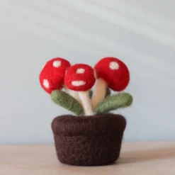 Odin Parker Mini Felt Potted Mushroom *New*