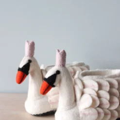Odin Parker *New* Handmade Wool Swan Slippers