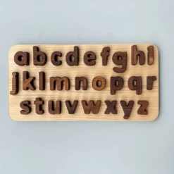 Oyuncak Lowercase Walnut Alphabet Puzzle *New*