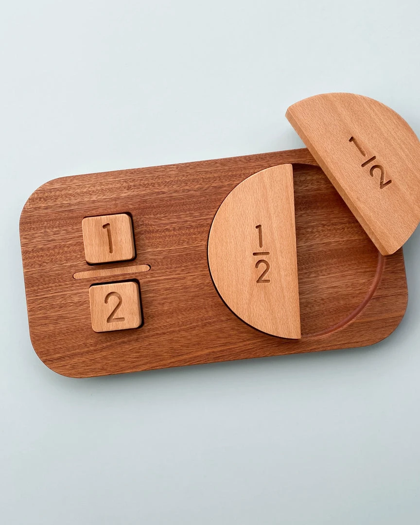 Odin Parker *New* Wooden Fraction Puzzle - Made In USA 3 Odin Parker *New* Wooden Fraction Puzzle - Made In USA