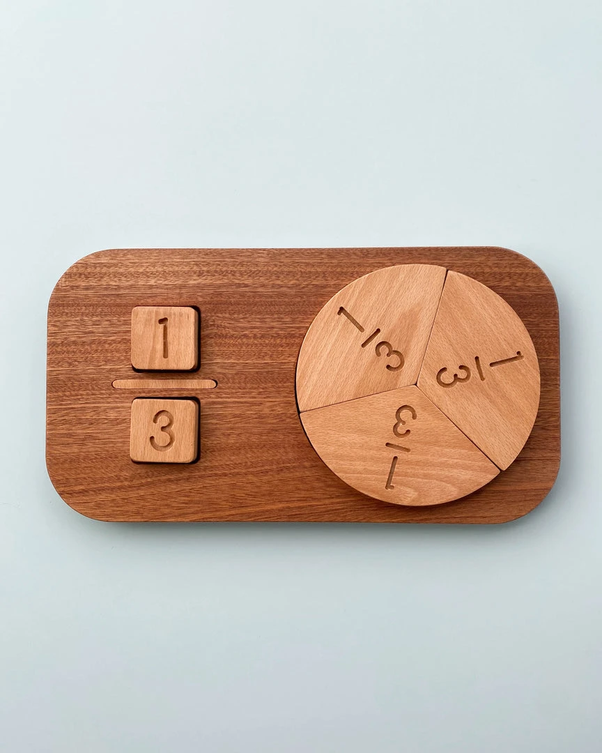 Odin Parker *New* Wooden Fraction Puzzle - Made In USA 5 Odin Parker *New* Wooden Fraction Puzzle - Made In USA