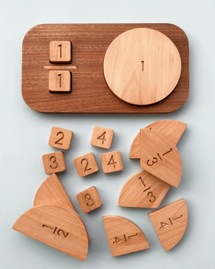 Odin Parker *New* Wooden Fraction Puzzle - Made In USA 4 Odin Parker *New* Wooden Fraction Puzzle - Made In USA